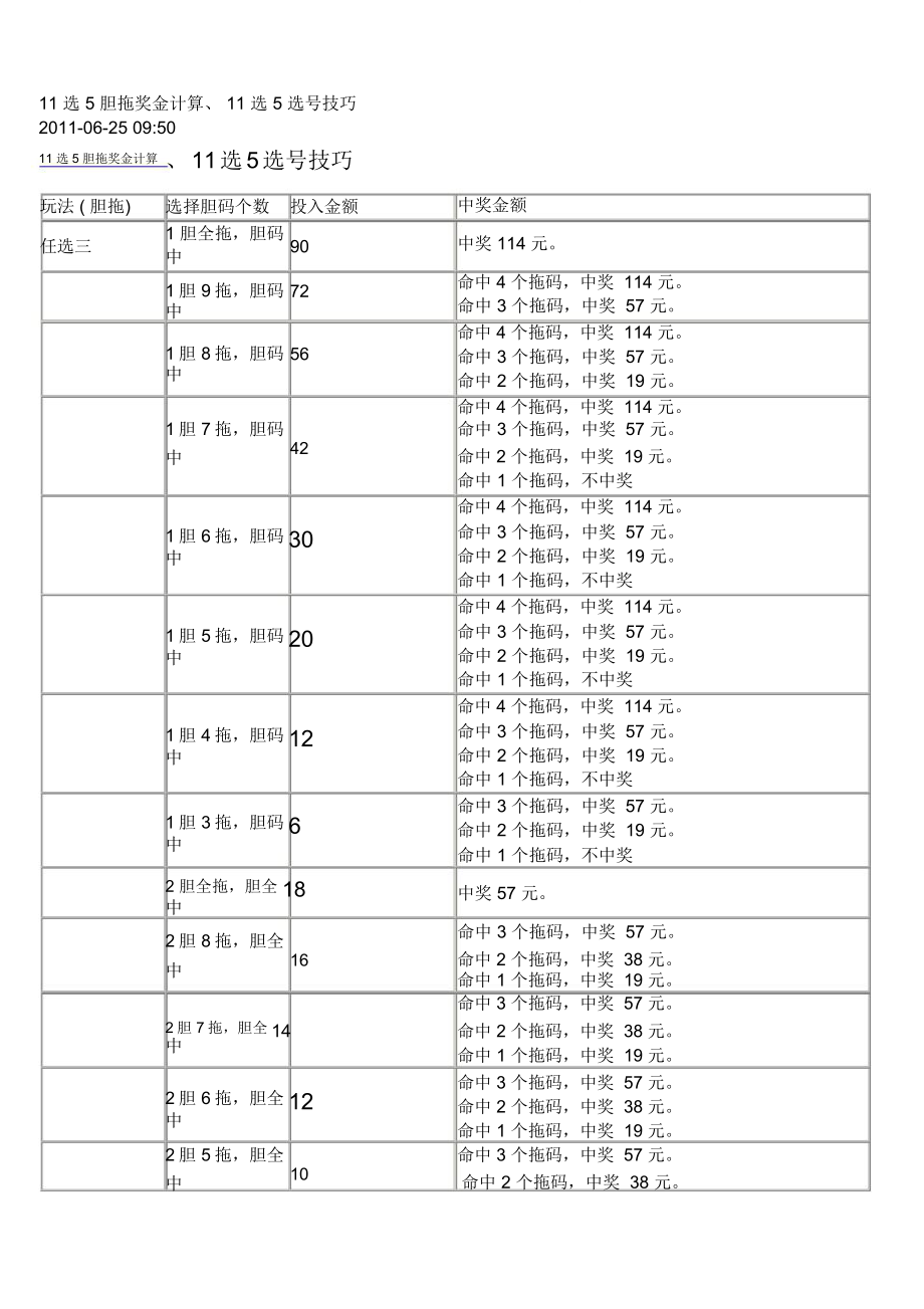 十一运夺金胆拖奖金计算_第1页