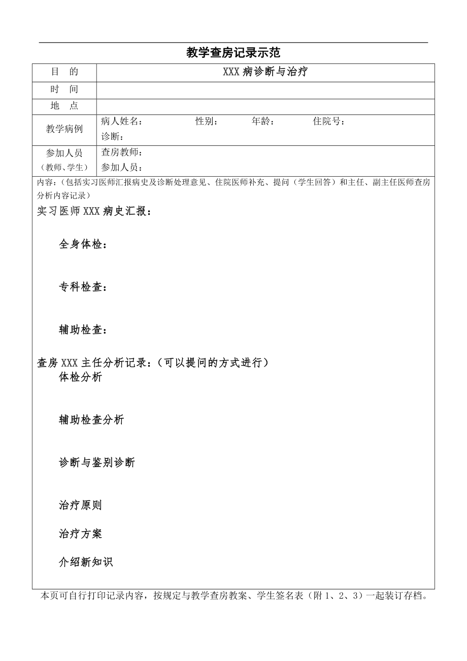 教学查房规范记录示范_第1页