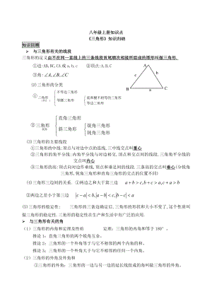 八年级上册数学知识点总结(共10页)