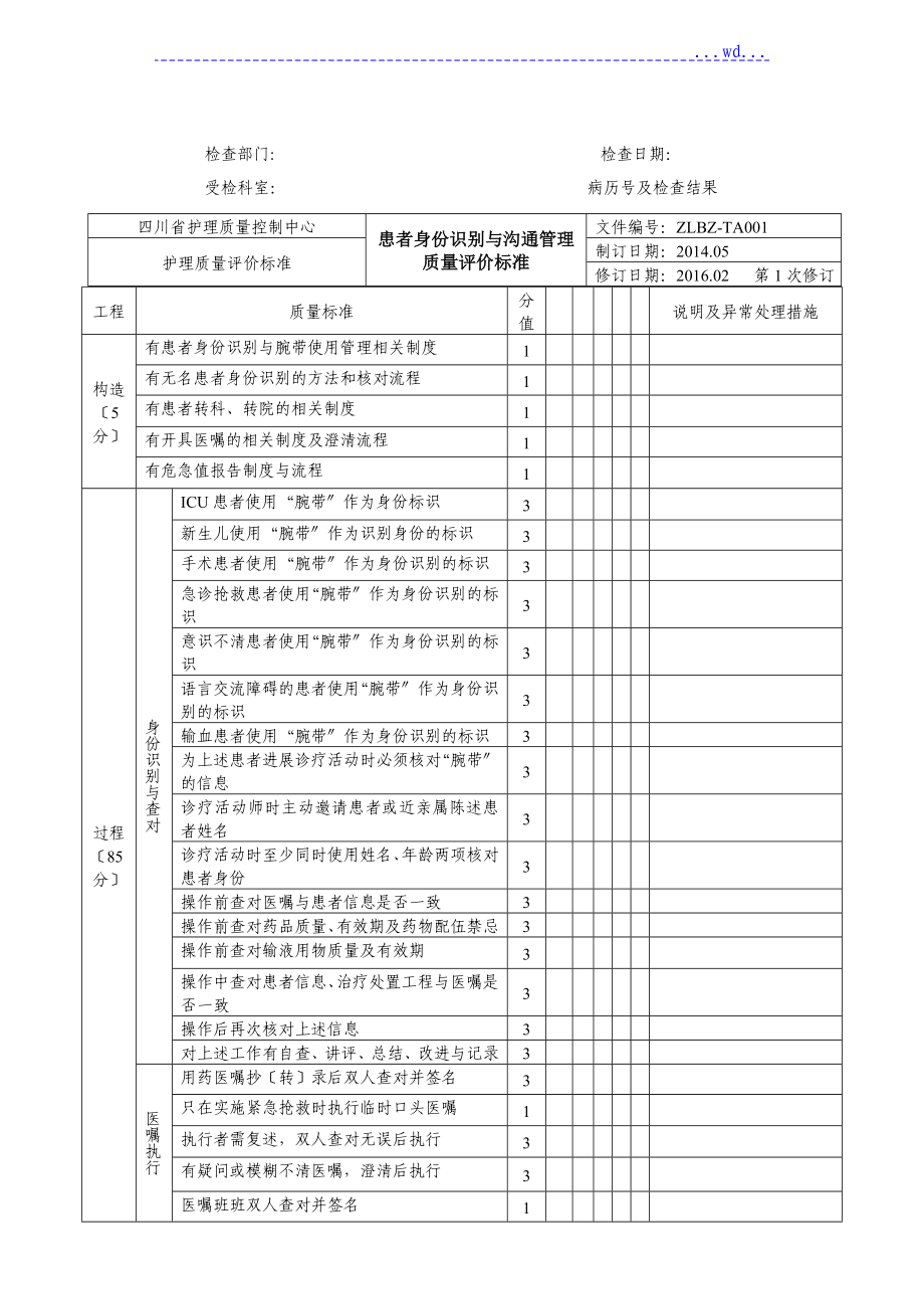 四川省护理质量管理评价规范详_第1页