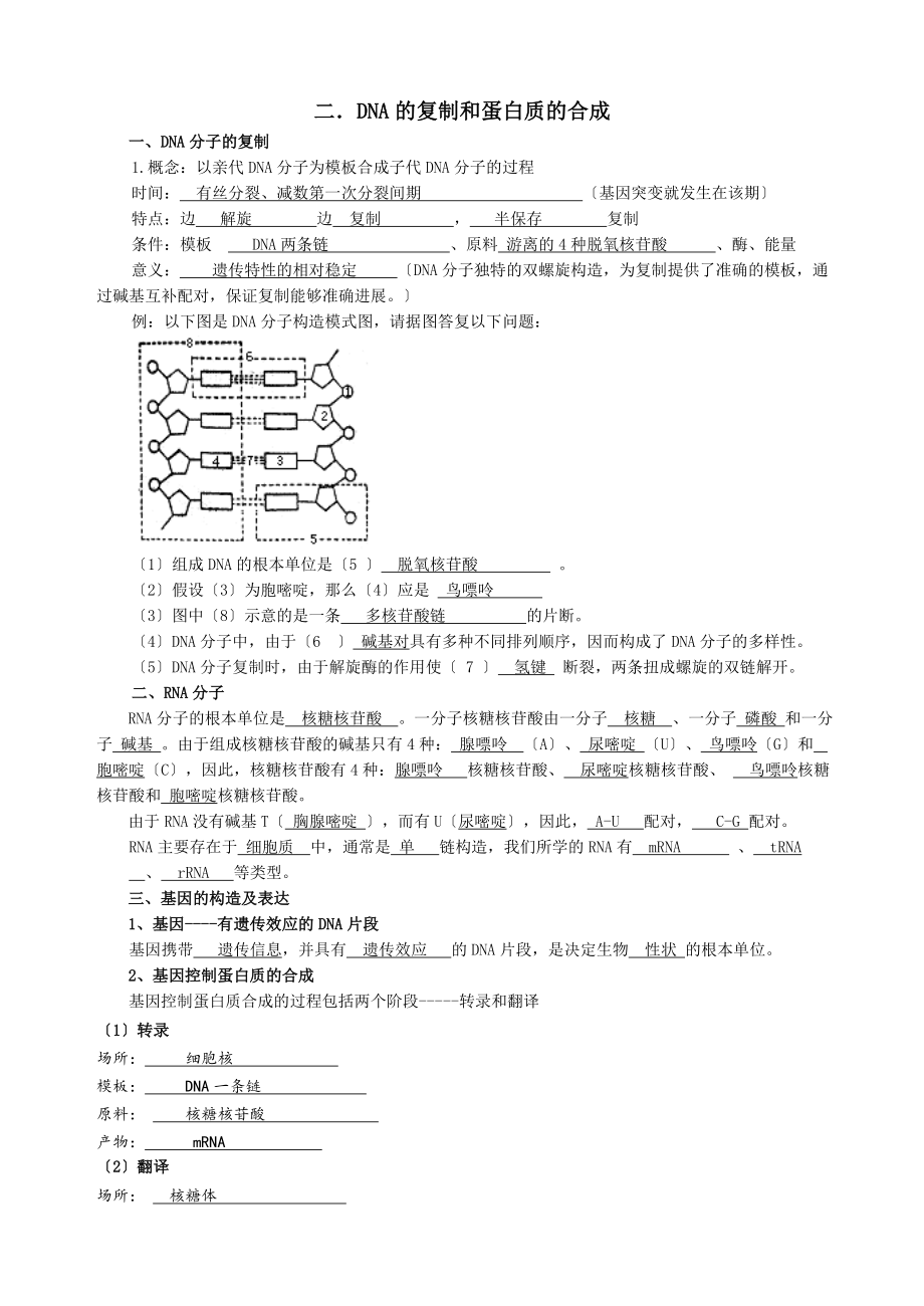 上海高中生物会考知识点整理下(全)_第1页