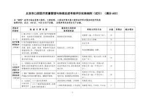 北京市口腔医疗质量管理与持续改进考核评价实施细则（