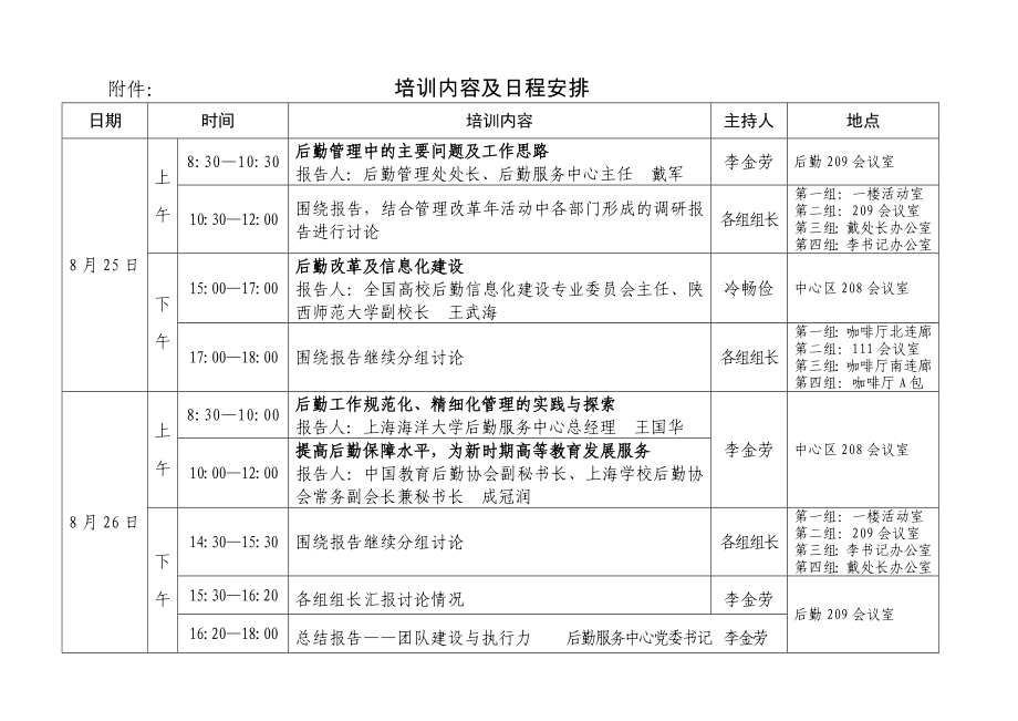 培训内容及日程安排_第1页