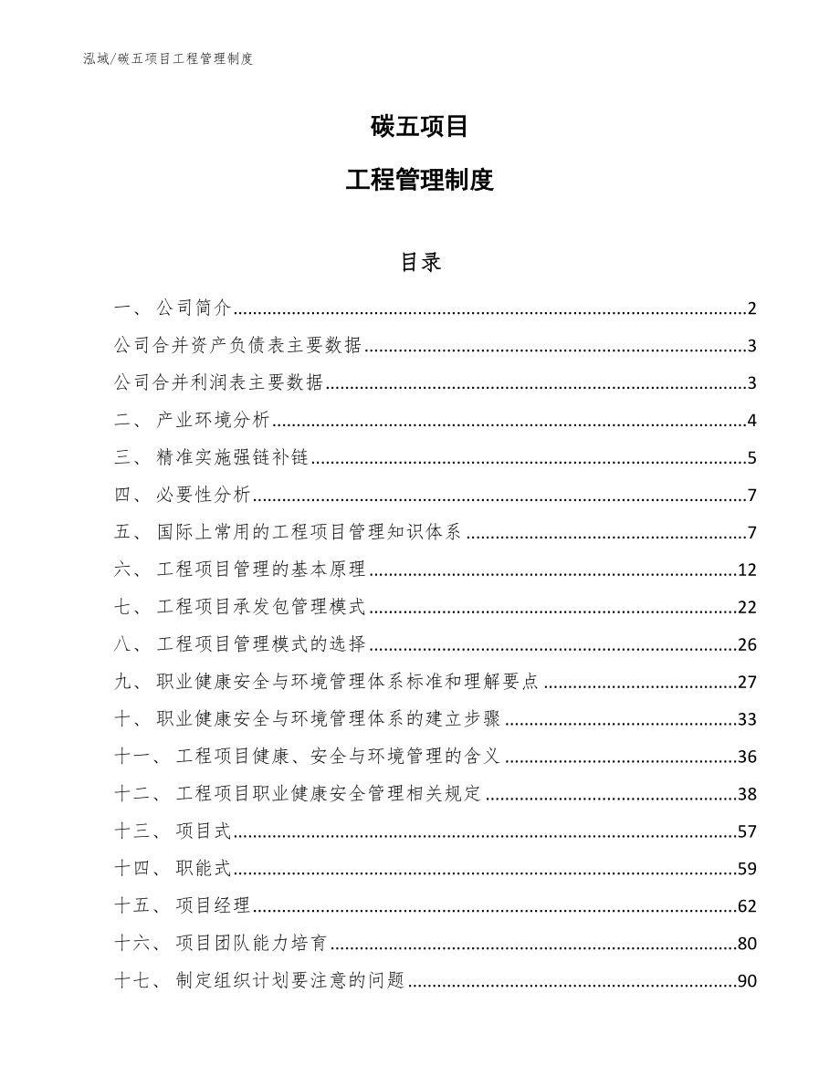 碳五项目工程管理制度_参考_第1页