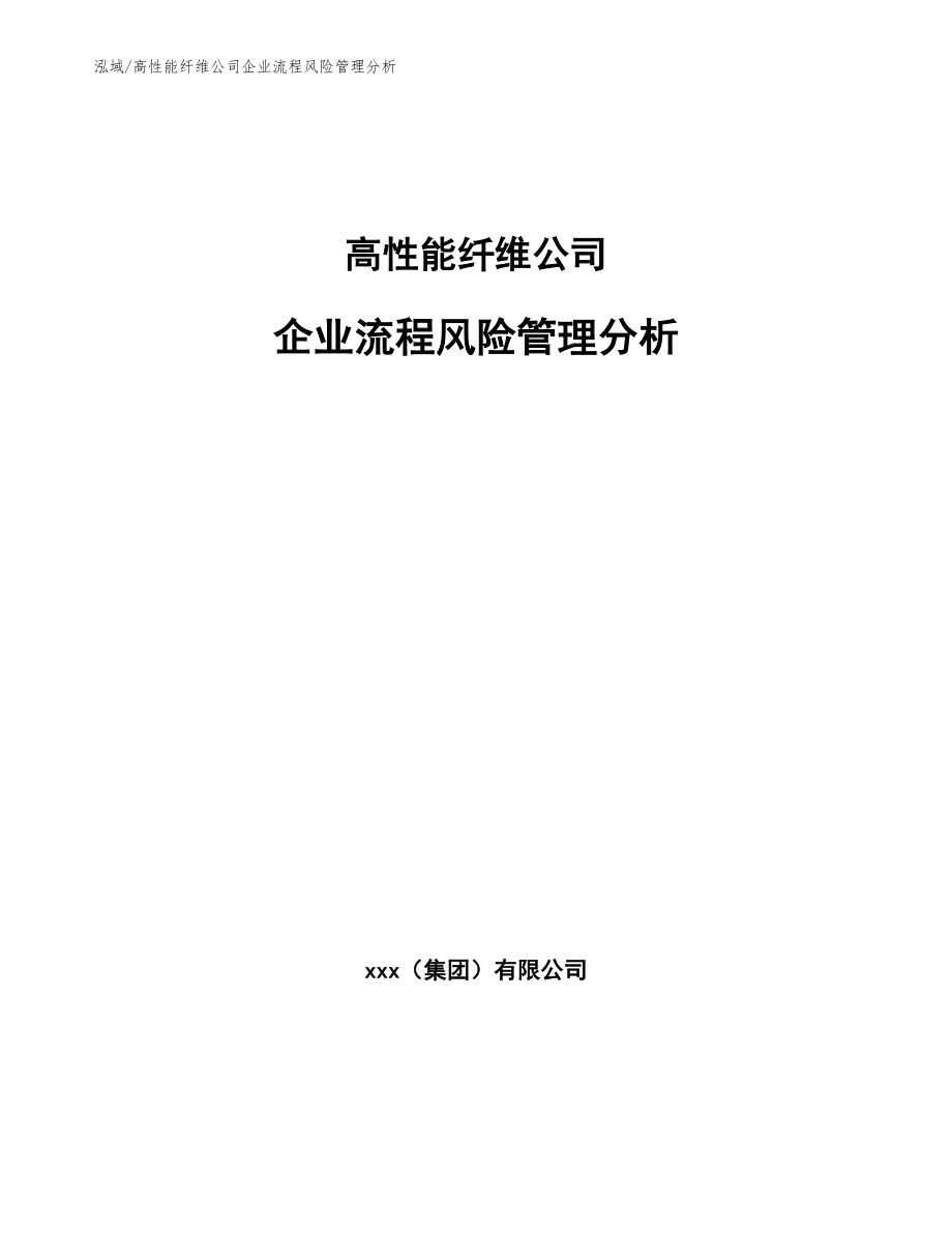 高性能纤维公司企业流程风险管理分析【参考】_第1页