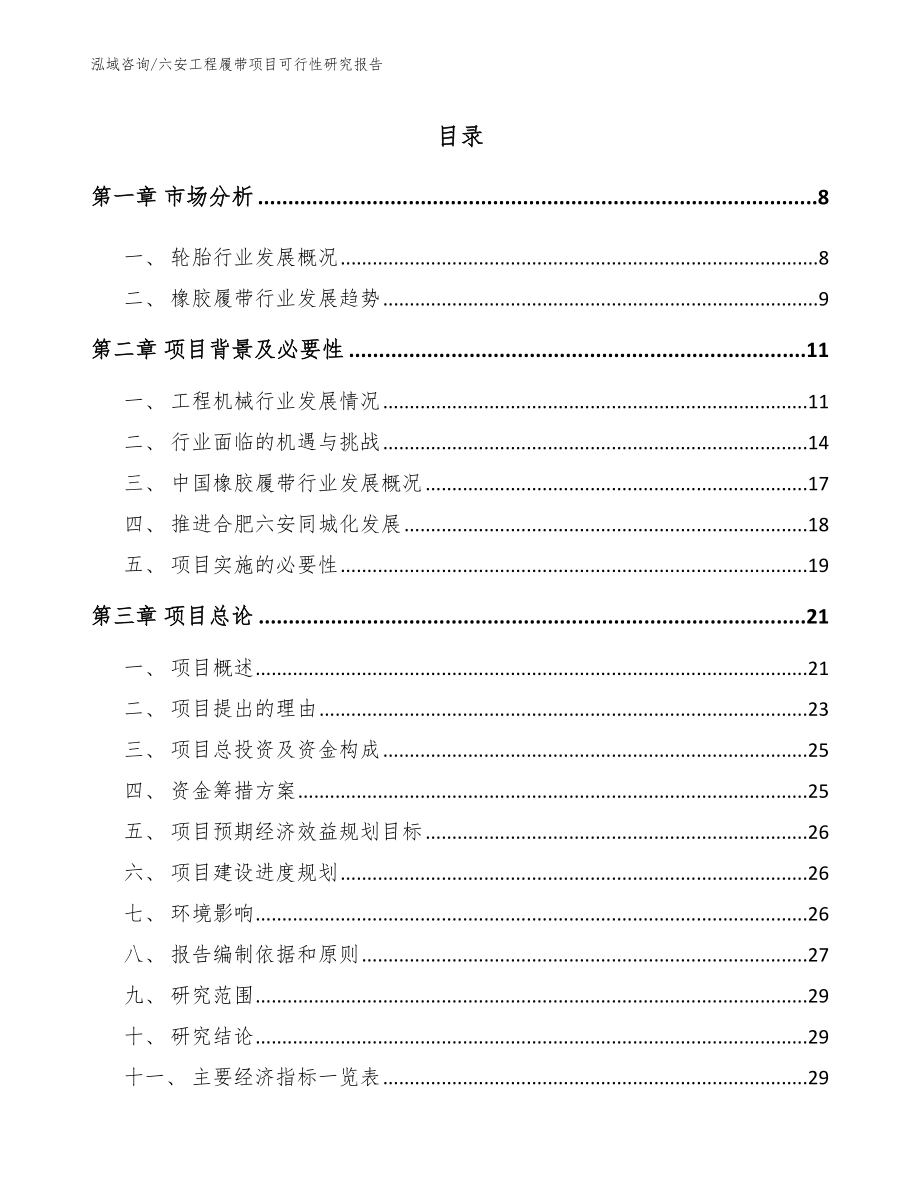 六安工程履带项目可行性研究报告_第1页