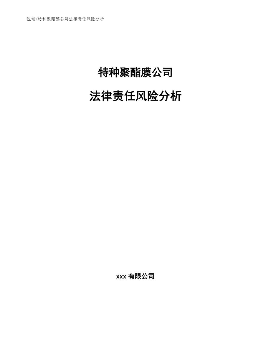 特种聚酯膜公司法律责任风险分析（参考）_第1页