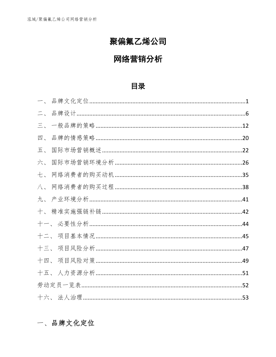 聚偏氟乙烯公司网络营销分析_范文_第1页