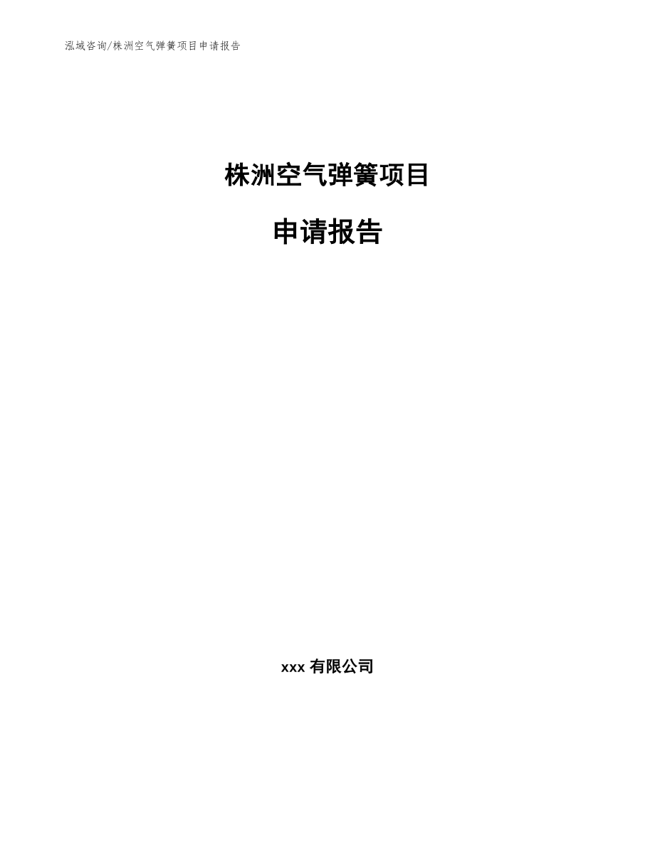 株洲空气弹簧项目申请报告模板_第1页