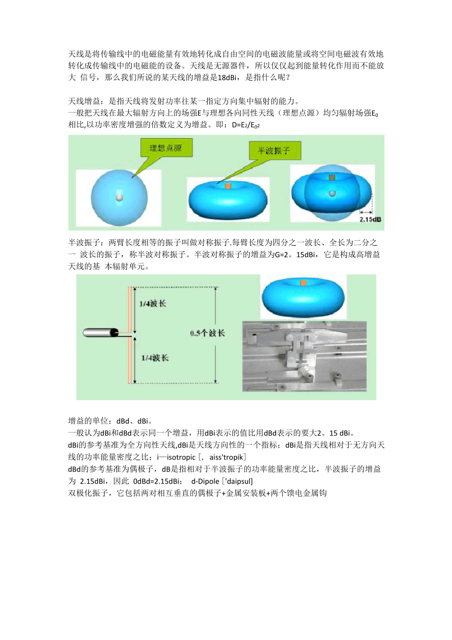 天线增益及半功率角的定义_第1页