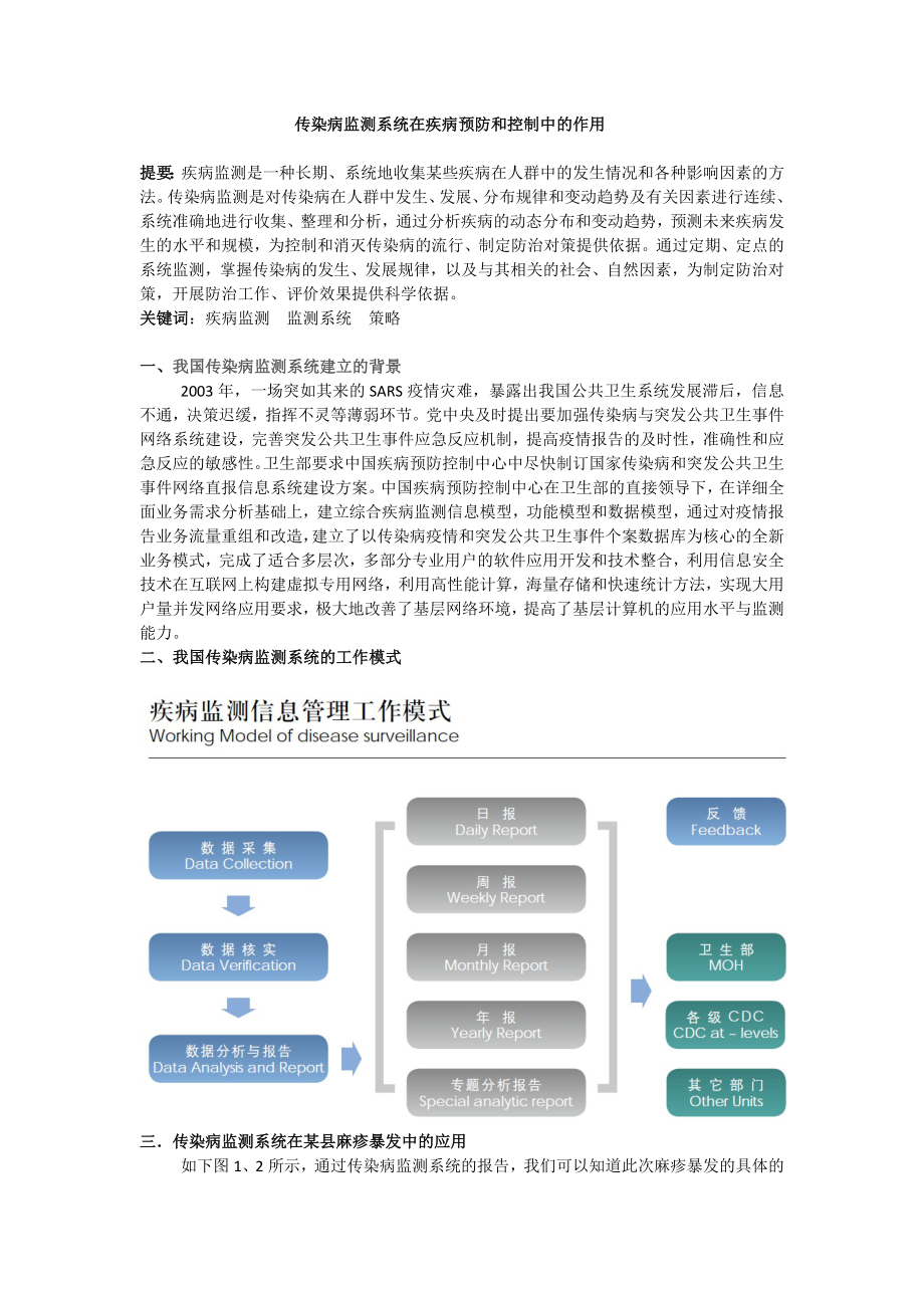 传染病监测系统在疾病预防和控制中的作用_第1页