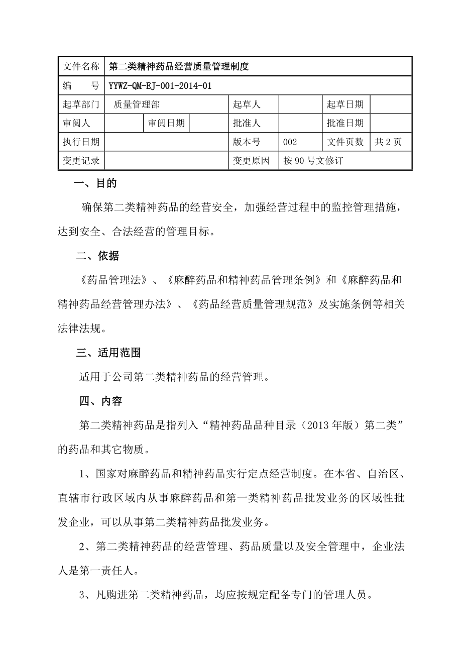 第二类精神药品质量管理制度剖析_第1页