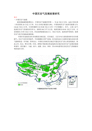中国页岩气发展政策研究
