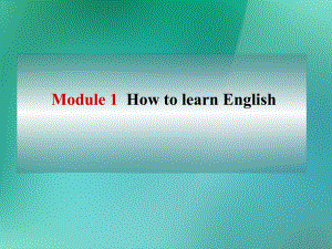 八年級英語上冊 Module 1 How to learn English Unit 2 You should smile at her課件1