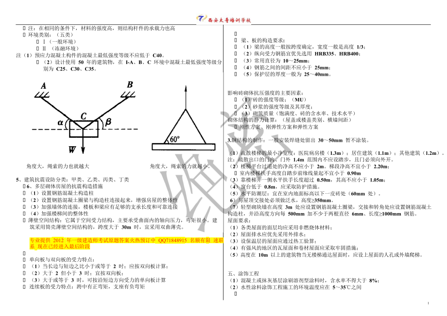 2012年一级建造师(建筑实务)终究押题(花大价钱买来的)_第1页