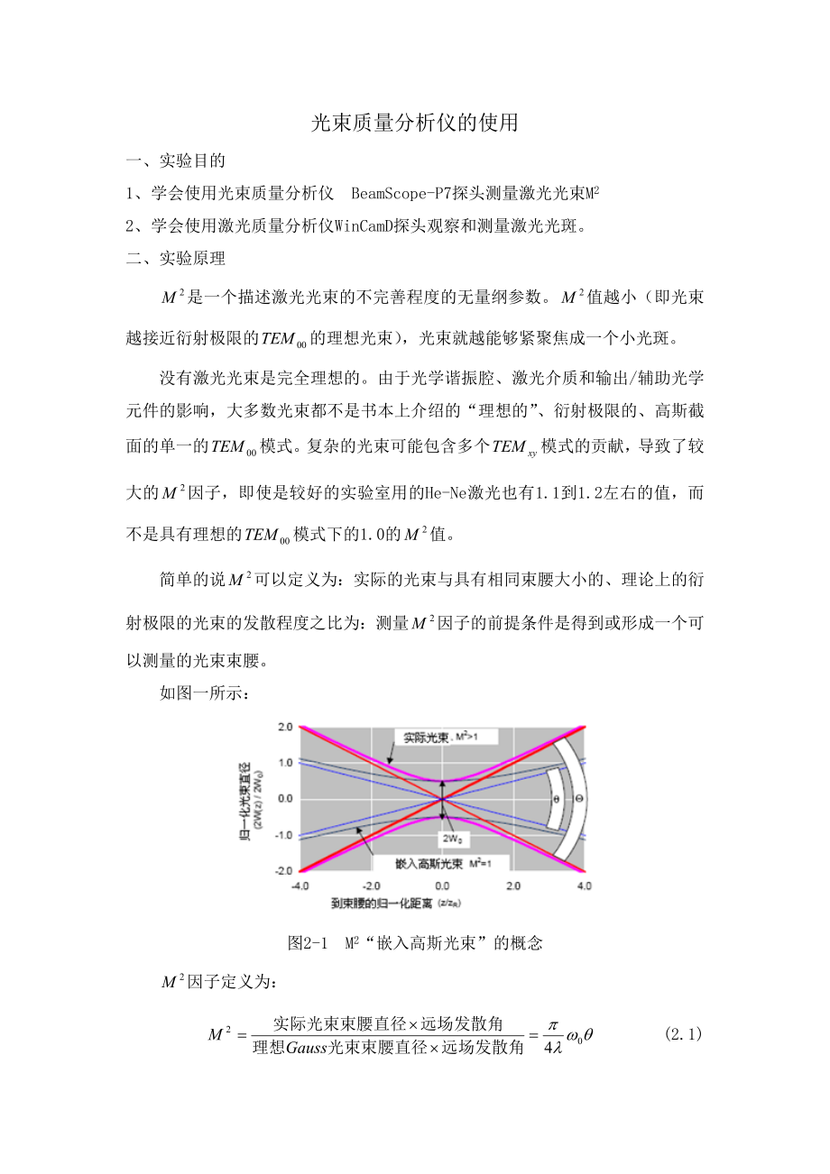 质量光束分析仪的使用_第1页