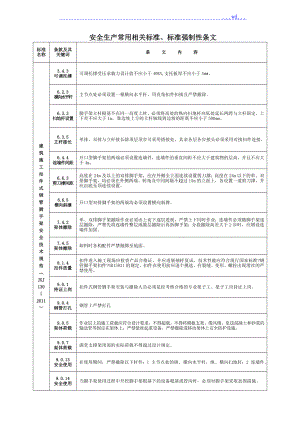 工程建設(shè)標(biāo)準(zhǔn)強(qiáng)制性條文[施工安全]2014年年版