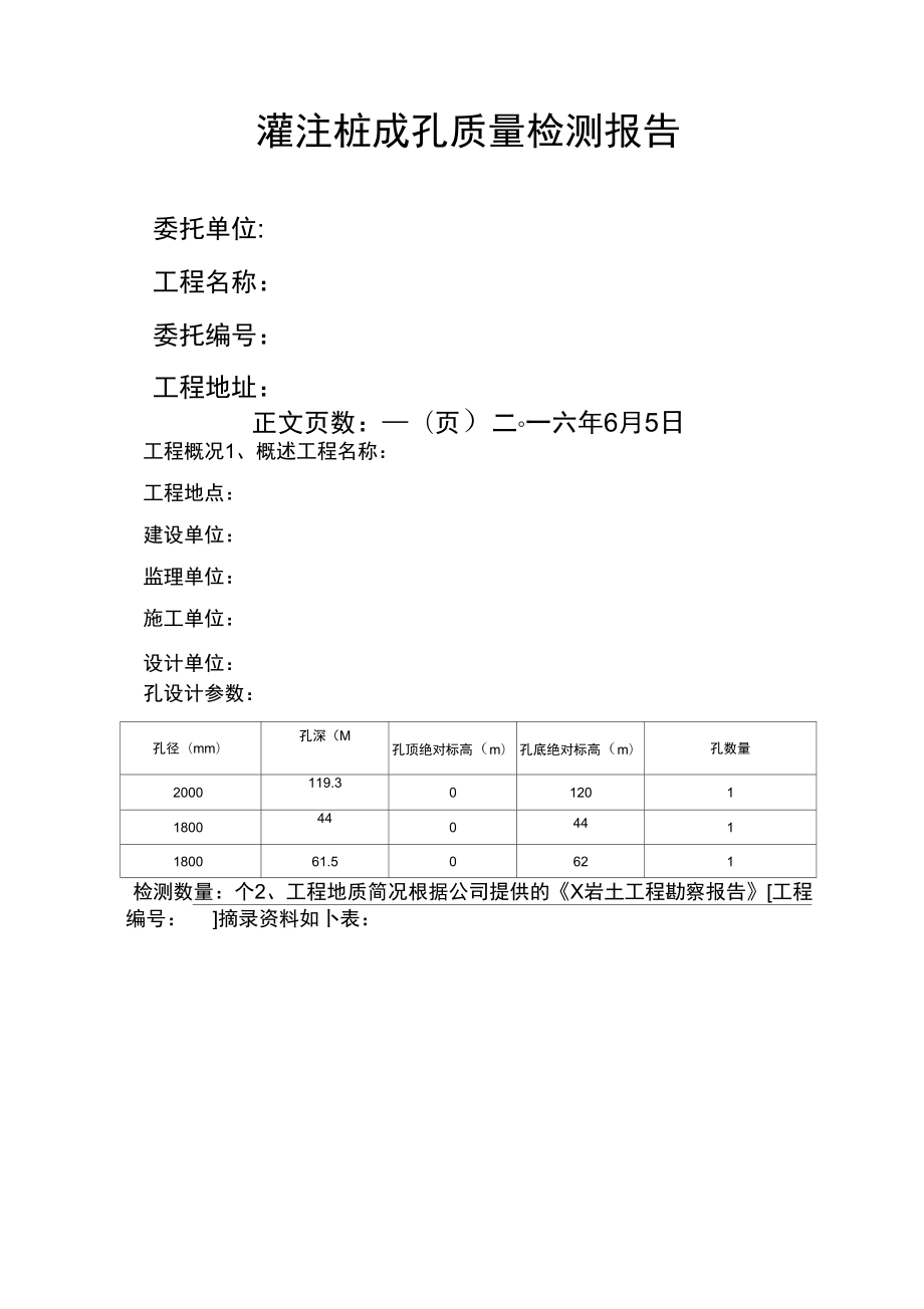 灌注桩成孔质量检测报告_第1页