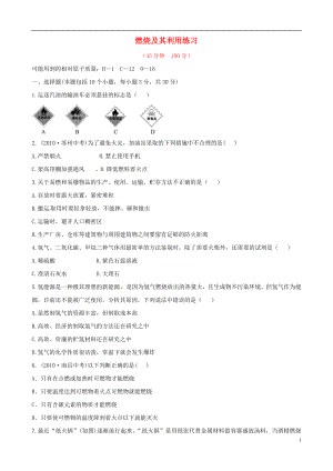 甘肅省蘭州市三十一中九年級(jí)化學(xué)上冊(cè) 燃燒及其利用練習(xí)