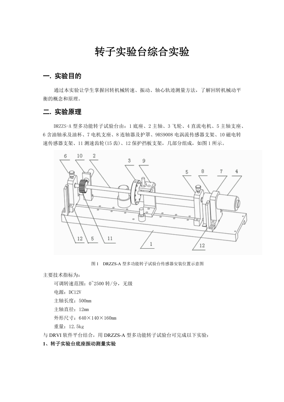 转子实验台综合实验_第1页