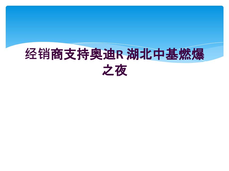 经销商支持奥迪R 湖北中基燃爆之夜_第1页