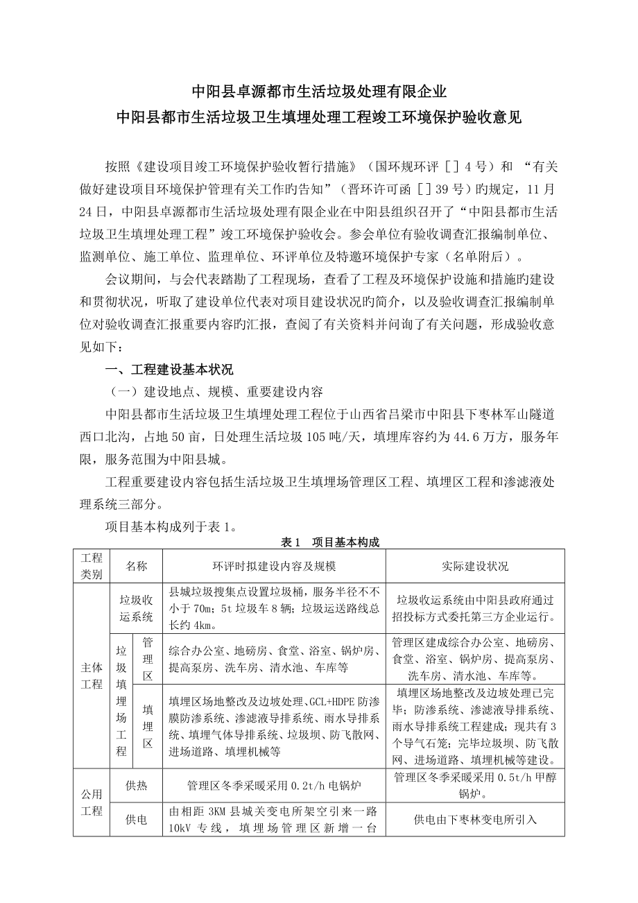 中阳县卓源城市生活垃圾处理有限公司_第1页