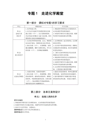 專題1走進(jìn)化學(xué)殿堂