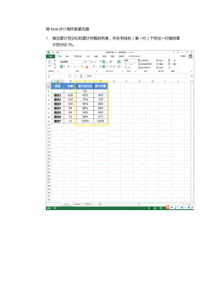 用Excel 2016制作帕累托圖