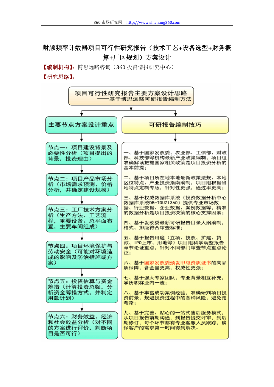 射频频率计数器项目可行性研究报告(技术工艺+设备选型+财务概算+厂区规划)方案设计_第1页