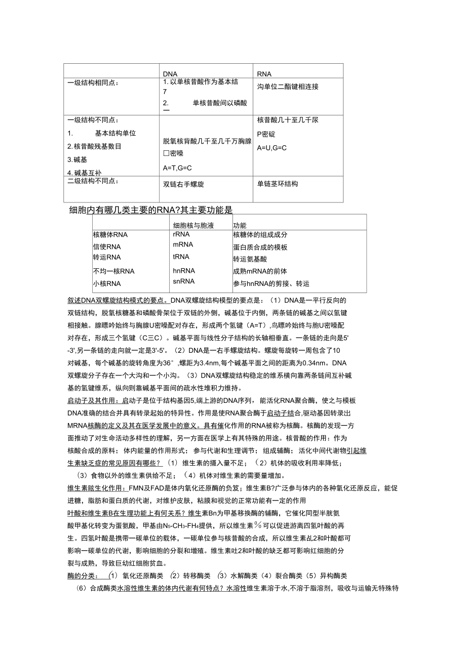 生化名词解释及问答题_第1页