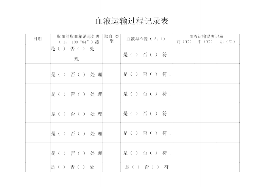 血液运输过程记录表_第1页