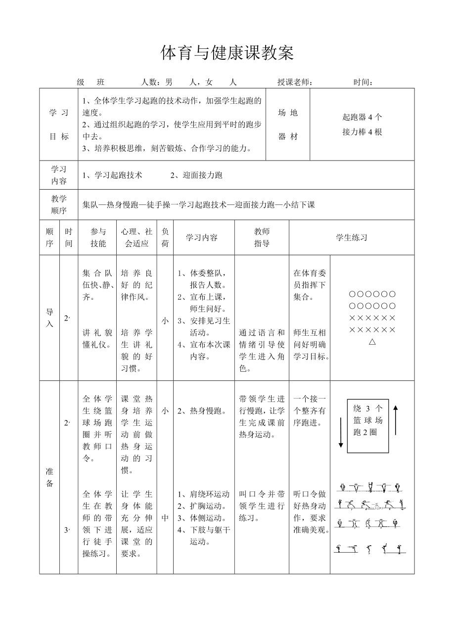 初中体育课教案第二十八课_第1页