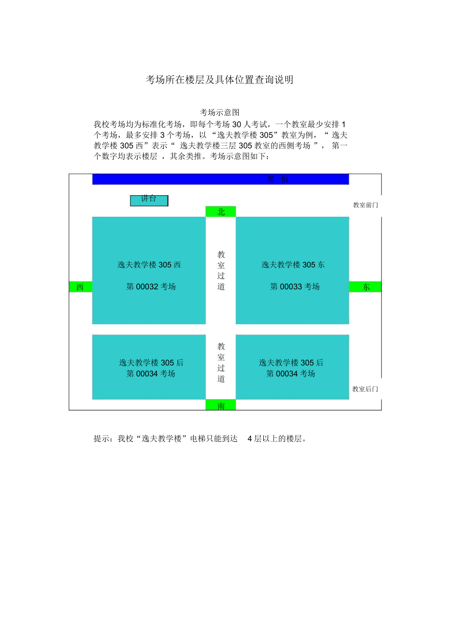 考場所在樓層及具體位置查詢說明.doc_第1頁