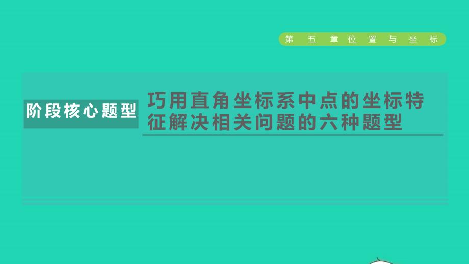 2021年秋七年级数学上册第五章位置与坐标阶段核心题型巧用直角坐标系中点的坐标特征解决相关问题的六种题型课件鲁教版五四制_第1页