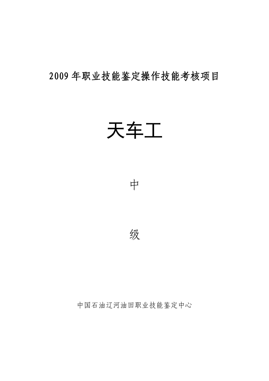 职业技能鉴定操作技能考核项目天车工中级_第1页