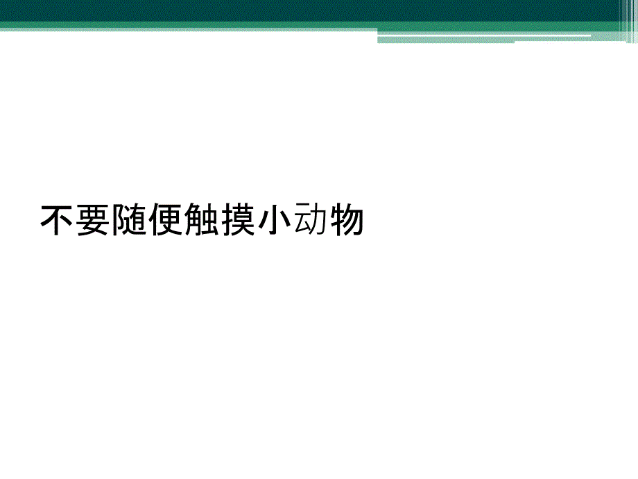 不要随便触摸小动物_第1页