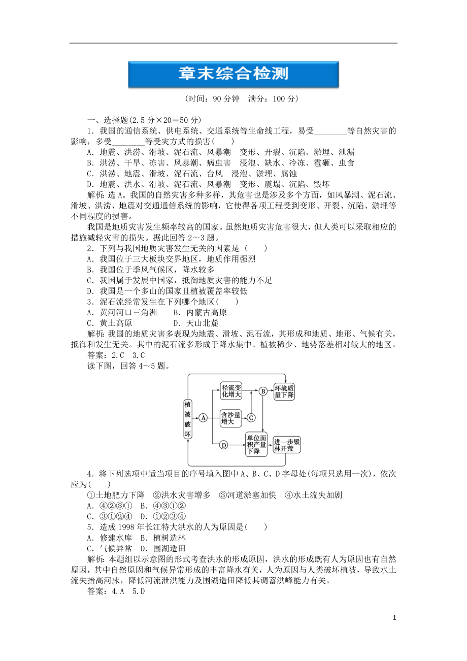 【優(yōu)化方案】2012高中地理 第2章章末綜合檢測(cè) 新人教版選修5_第1頁(yè)