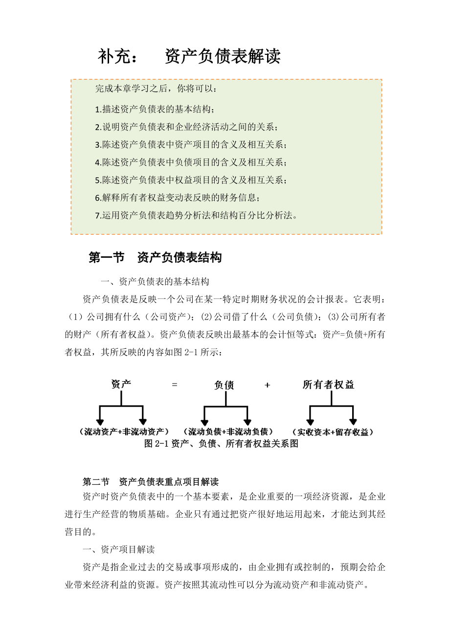 简化资产负债表利润表解读要点_第1页