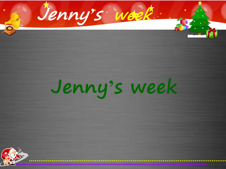 冀教初中英語八上《Lesson 6 Jenny's Week》PPT課件 (2)_第1頁