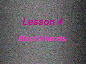 冀教初中英語八上《Lesson 4 Best Friends》PPT課件 (2)