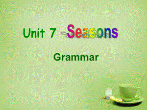 八年級英語上冊 Unit 7 Seasons Grammar課件2