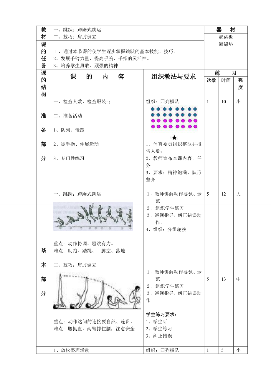 第7课时蹲踞式跳远、肩肘倒立_第1页