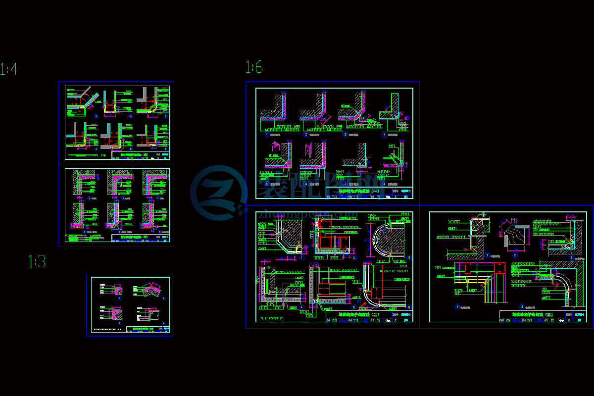 CAD装修详图-墙体包角