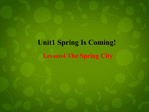 冀教初中英語八下《Lesson 4 The Spring City》PPT課件 (2)