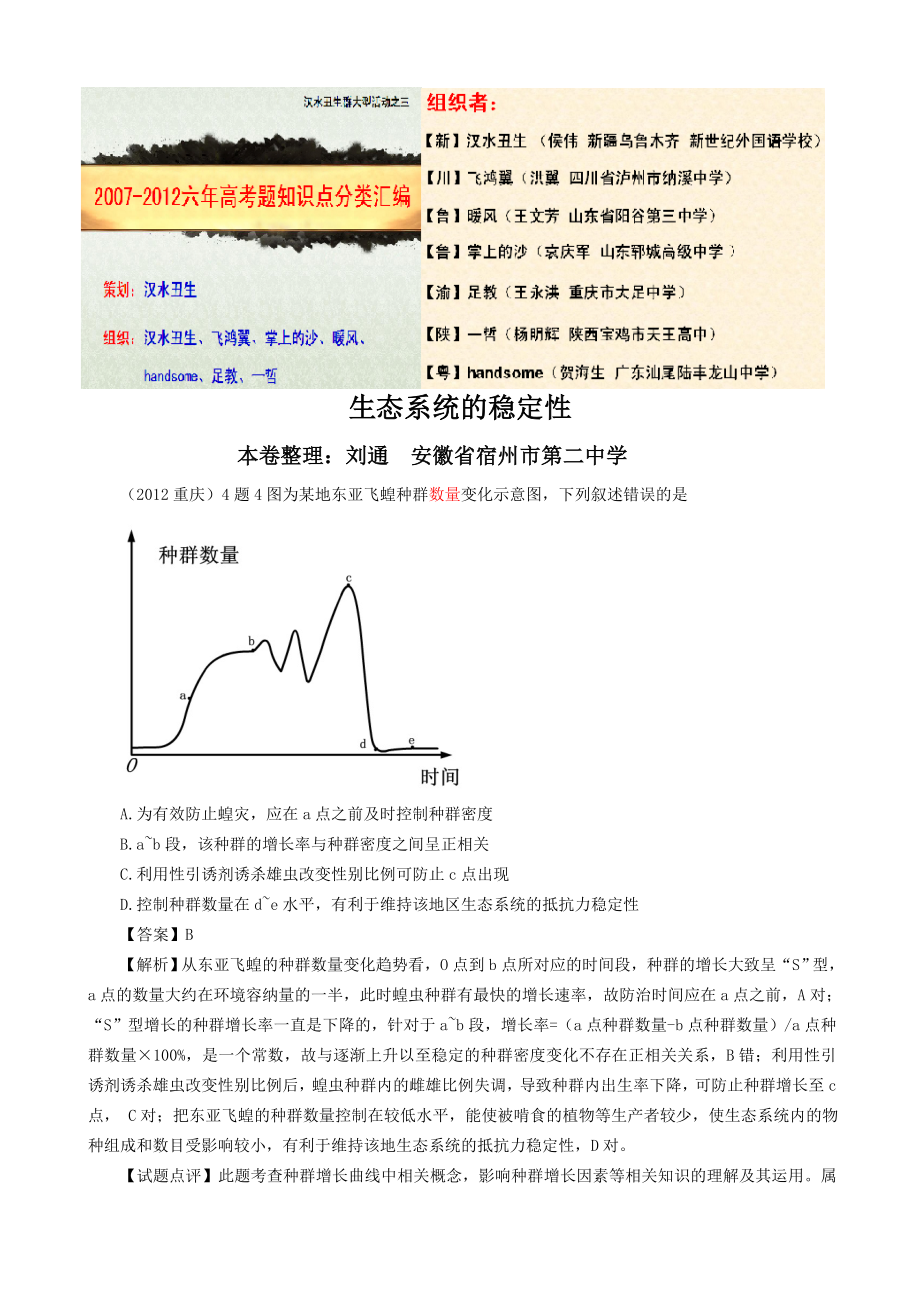 5.5生态系统的稳定性试题刘通_第1页