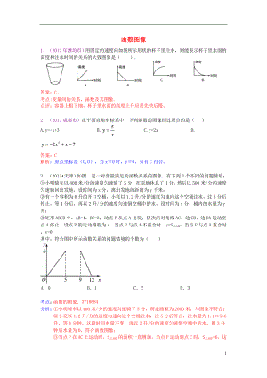 （全國120套）2013年中考數(shù)學(xué)試卷分類匯編 函數(shù)圖像