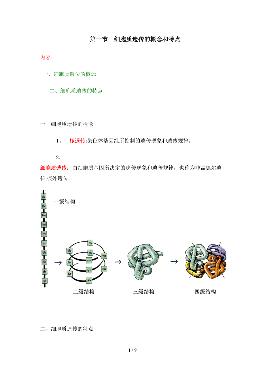 第十二章 細胞質(zhì)遺傳_第1頁