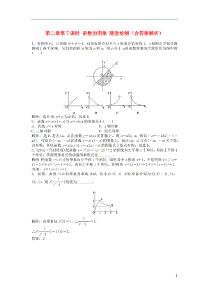 （安徽專用）2013年高考數(shù)學總復習 第二章第7課時 函數(shù)的圖象隨堂檢測（含解析）