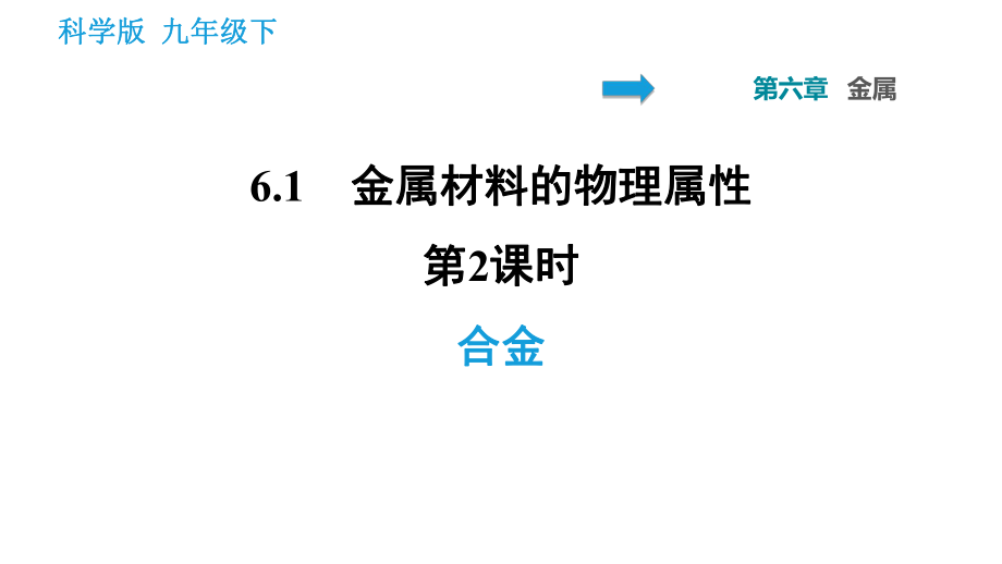 科學(xué)版九年級(jí)下冊(cè)化學(xué)課件 第6章 6.1.2 合金_第1頁(yè)