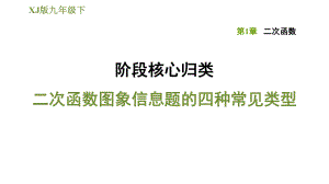 湘教版九年級下冊數學課件 第1章 階段核心歸類二次函數圖象信息題的四種常見類型